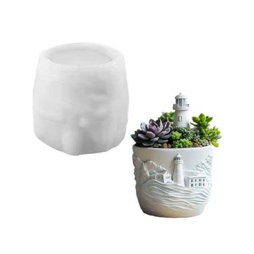 Praktische Blumen Blumentöpfe Robuste Silikonform Zement Gips Bastelmittel Für Garten Und Innendekoration Teelichthalter Silikonform von Xanorrg