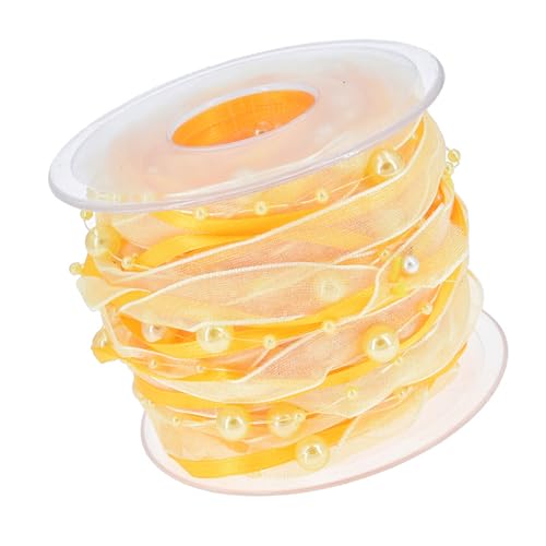 Praktisches 10 M Weißes Organza Band Mit Perlen Verzierungen Accessoire Für Handwerk Und Die Hochzeitsdekoration Z10mm Geschenke Verpackung von Xanorrg