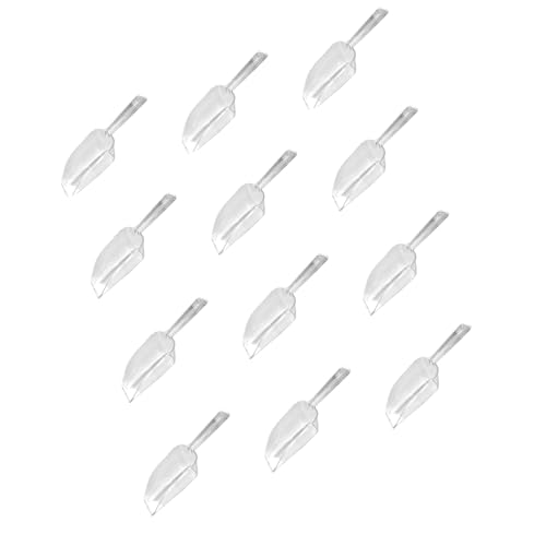 Set Von 12 Klaren Lebensmitteln Safe Schaufeln Glatte Plastikschaufel Für Einfache Reinigung Eiswürfel Nusslager Haus Küchen Essentielle Lebensmittel Sichere Plastikschaufeln Für Und Trockenwaren von Xanorrg