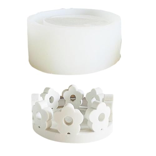 Silikon Teelicht Kerzenhalter Form Weihnachtsbaumblume Teelicht Kerzenbasen Silikon Für Herstellen Von Projekten Kreative Kreisförmige Weihnachtsbaumlicht Basis von Xanorrg