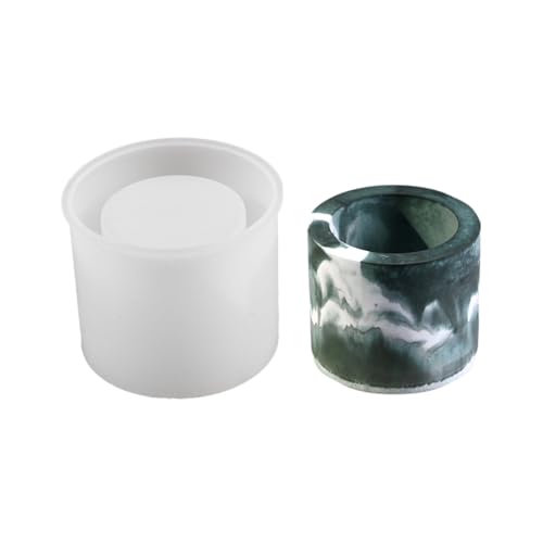 Silikonhandwerksformform Zylinder Aufbewahrungsbox Formen Blütenpots Harzschweißform Flexible Kerzenbecherformen Stifthalter Form Form von Xanorrg