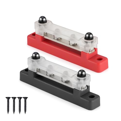 Stromverteilungsblockanschlüsse 4 Bolzen 1/4 Pfosten 48 V 150A Terminals Block Für Caravans LKW Bootswagen Marine Terminal Stromverteilungsblockanschlüsse 4 Bolzen 1/4 Pfosten 48 V 150A Terminals Block Für Caravans LKW Bootswagen Marine Terminal von Xanorrg