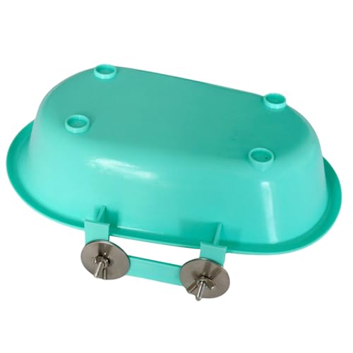 Xanorrg Vogelbadewanne Papageien Feeder Vogelkäfig Hängende Duschschale Accessoires Montierte Duschschale Haustier Vogelbad von Xanorrg