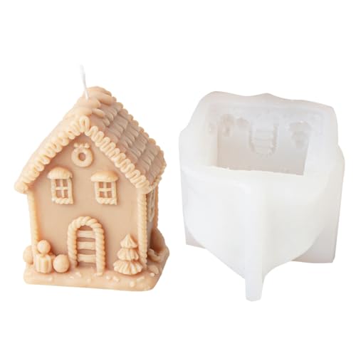 Xanorrg Weihnachtshäuser Silikonform Haus Form Kerze Schimmelpilze Gips Epoxidharz Ornament Bastelmittel Form Xanorrg Weihnachtshäuser Silikonform Haus Form Kerze Schimmelpilze Gips Epoxidharz Ornament Bastelmittel Form von Xanorrg