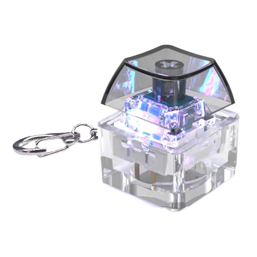 Xanorrg 1PC 1-Taste LED Light Tastaturklicks Spielzeugschlüsselkap Tester Für Stressabbau Und Sensorische Spiele Semi Clear Gift Für Tastaturbegeisterte von Xanorrg