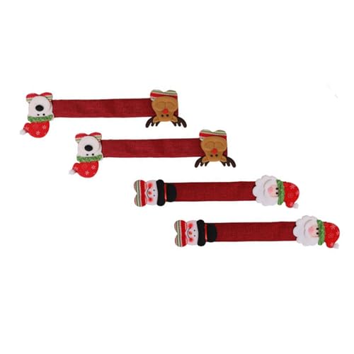Xanorrg 4PCS Weihnachtskühlschrank Kühlschrankgriffe Deckungen Küchengeräte Protektor Xanorrg 4PCS Weihnachtskühlschrank Kühlschrankgriffe Deckungen Küchengeräte Protektor von Xanorrg
