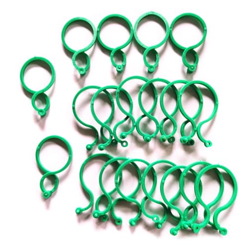 Xanorrg 50pcs Garten Vine Gripping Clips Pflanze Gebündelte Schnalle Ringe Tomatenständer Dekore Zubehör Befestigungselemente von Xanorrg
