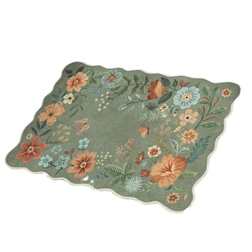 Xanorrg Blumenbereich Teppiche 60x90 cm Weiche Nicht Überrutschbare Küchenmatten Dünne Inneneingangs Teppiche Für Schlafzimmer Badezimmer Waschbare Küchenteppiche von Xanorrg