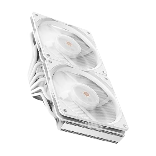 Xanorrg Erweiterte PC Kühlung 7 Wärmerohre 2-Fan Konfiguration 250W TDP Black Finish LGA1700 AM5 Socket Ruhige CPU Kühlung von Xanorrg