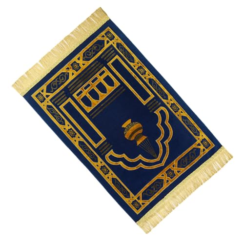 Xanorrg Muslime Gebetsdecke 70x110 cm Tragbarer Teppich Weiche Dicke Teppiche Große Ramadans Geschenke Gebet Matten Tragbarer Teppich von Xanorrg