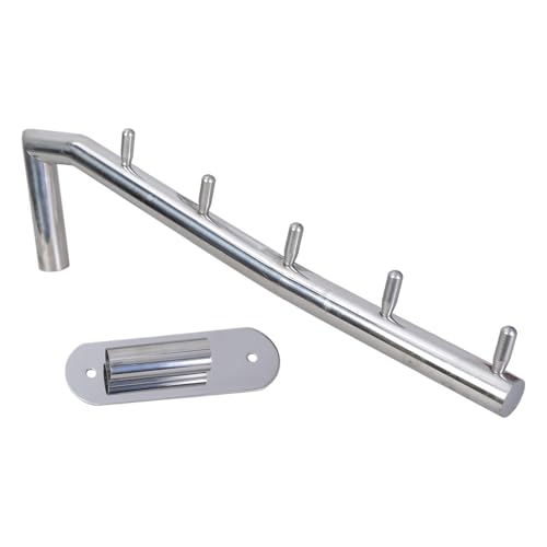 Xanorrg Stahlwandmontierte Kleiderbügel Rack Swinging Armhalter Mit 5 Haken Heavy Duty Copper Rack Für Schrank Organisation Klappkleidung Haken von Xanorrg