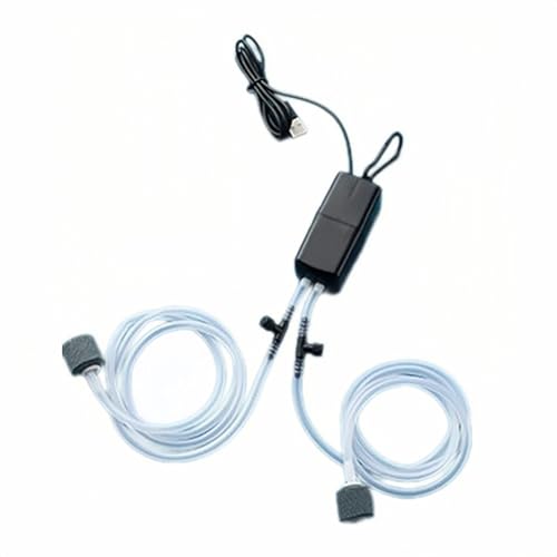 Xanorrg USB Fischtanks Luftpumpen Mit Doppelauslässe Spender Für Aquarien Fischtanks Spender USB Anbieter Belüftungspumpe von Xanorrg