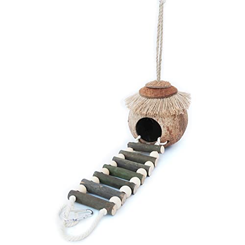 Xanorrg Vogel Nest Papageien Hängende Hausbett Warm Für Wellensittiche Hängematten Birds Käfigzubehör Vogelkäfigspielzeug Für Cockatiels Sittichen Fellenputzfunkleiter Leiter von Xanorrg