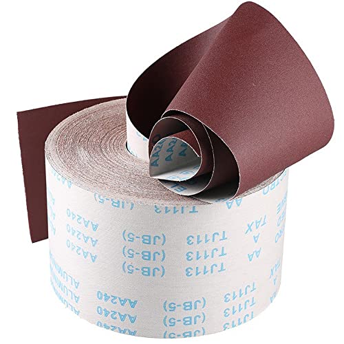 1 Stück 100 mm x 10 m Premium-Schleifpapierrolle mit Stoffrücken – Aluminiumoxid-Schleifmittel (Körnung 60–800) for die Holz- und Metallbearbeitung(80grit) von XaoHuaS