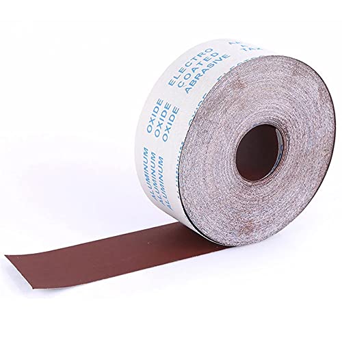 1 Stück Schleifpapierrolle mit Textilrücken, 96 mm x 10 m – vielseitige Körnung 60–800 for Nass-/Trockenschleifen von Holz, Metall und Autos(80grit) von XaoHuaS