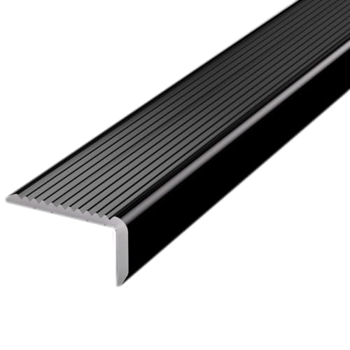 1 Stück schwarze 35-Zoll-Treppenkantenkante aus Aluminium – rutschfeste Treppenkantenleiste for den Innen- und Außenbereich(WxH 3x2cm) von XaoHuaS