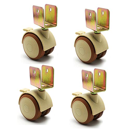 4er-Pack Lenkrollen aus Gummi – 360° drehbare Trolley-Möbelrollen for sanfte, geräuschlose Bewegung, einfache Installation(20mm) von XaoHuaS