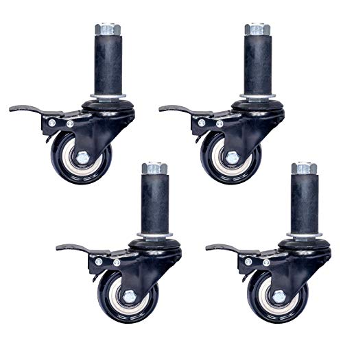 Hochleistungs-Lenkrollen mit Bremsen – Schwenkräder aus Polyurethan for Werkbänke, Regale und Wagen – 4er-Set(50mm 23mm) von XaoHuaS