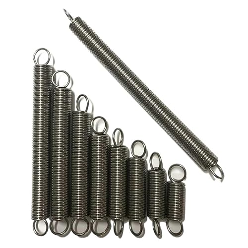 Edelstahl-Zugfedern – Hakenspannung – 0,7–0,8 mm Drahtdurchmesser – 6–10 mm Außendurchmesser – Länge 15–1000 mm(0.8 x 6 x 450mmx5pcs) von XaoJns