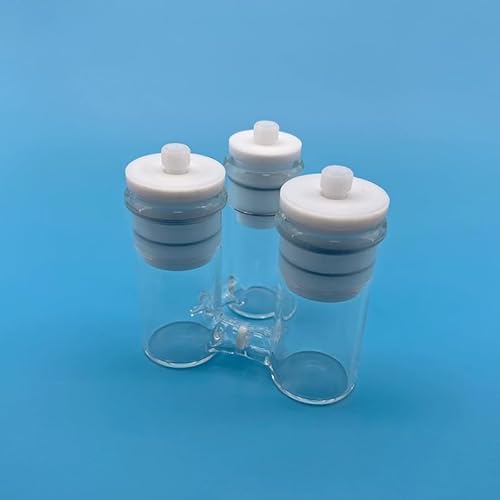 1 Stück Dreihals-H-Typ-Elektrolysezelle mit Glasfritte-Trennung for elektrochemische Experimente(50ml-50ml-30ml) von XaoLaoC