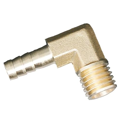 1 Stück Messing-Schlauchanschluss mit Winkelstück, M10/M12/M14/M16 metrischer Gewindeadapter for 8/10/12 mm Schlauch, langlebiger Sanitäranschluss(M10x1.5-10mm) von XaoLaoC