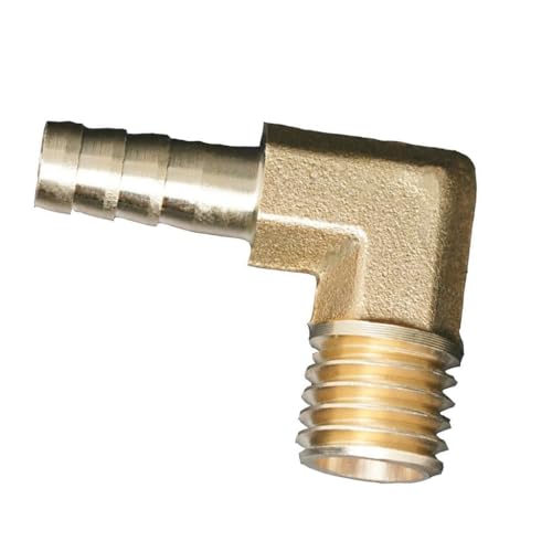 1 Stück Messing-Schlauchanschluss mit Winkelstück – Gewinde M10 x 1,5 und M12 x 1,75, 8–12 mm Adapter for Sanitär- und Gasanschlüsse(M10x1.5-8mm) von XaoLaoC