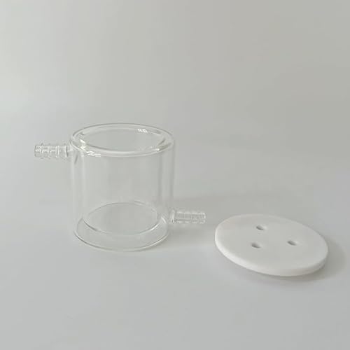 1 Stück doppelschichtige temperaturgesteuerte Elektrolysezelle for 3-Elektroden-System – Glastank mit PTFE-Abdeckung(200ml) von XaoLaoC