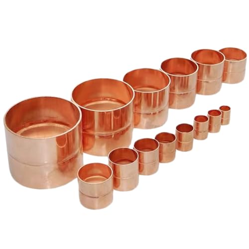 10er-Packung gerade Kupfer-Lötkupplungen for Rohrverbindungen for Sanitärinstallationen – Innendurchmesser 10–32 mm, Wandstärke 1–1,2 mm(ID15*T1mm) von XaoLaoC