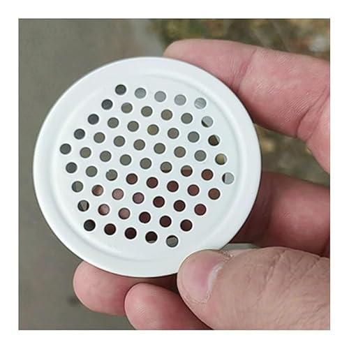 Lüftungsschlitzabdeckung aus Edelstahl mit Netzlöchern – 10er-Pack for runde Luftkanäle im Kleiderschrank – geräuschlose Belüftungslösung(35mm) von XaoLaoC