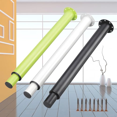 XaoLaoC 2 Stück höhenverstellbare Möbelbeine aus Metall – robuste Esstischbeine 16,54/22/25,6 Zoll for Schreibtische und Tische(White,42cm/16.54inch) von XaoLaoC