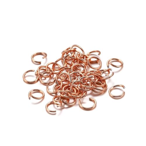 XaoLaoC 300 Stück Bunte Geteilte Biegeringe – 6 mm, 8 mm, 10 mm offene Biegeringe for DIY-Schmuckherstellung und Bastelprojekte(Kc Gold,8mm) von XaoLaoC