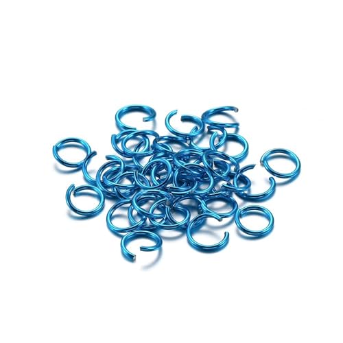 XaoLaoC 300 Stück Bunte Geteilte Biegeringe – 6 mm, 8 mm, 10 mm offene Biegeringe for DIY-Schmuckherstellung und Bastelprojekte(Peacock Blue,6mm) von XaoLaoC