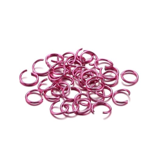 XaoLaoC 300 Stück Bunte Geteilte Biegeringe – 6 mm, 8 mm, 10 mm offene Biegeringe for DIY-Schmuckherstellung und Bastelprojekte(Pink,10mm) von XaoLaoC