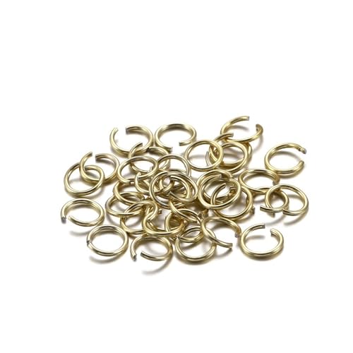 XaoLaoC 300 Stück Bunte Geteilte Biegeringe – 6 mm, 8 mm, 10 mm offene Biegeringe for DIY-Schmuckherstellung und Bastelprojekte(Yellow,8mm) von XaoLaoC