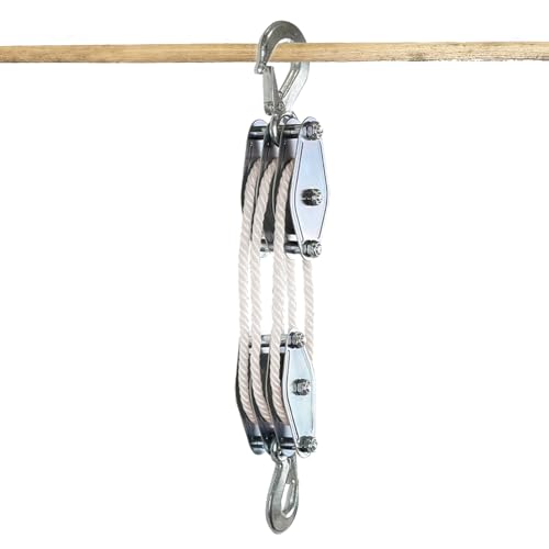Block- und Tackle -Riemensystem - Heben Sie Kit mit Funes und Stahlkarruren | Mechanische Riemenscheibe -Systemas, um schwere Lasten in der Garage -Workshop von Do It Yourself zu erhöhen Block- und Tackle -Riemensystem - Heben Sie Kit mit Funes und Stahlkarruren | Mechanische Riemenscheibe -Systemas, um schwere Lasten in der Garage -Workshop von Do It Yourself zu erhöhen von Xasbseulk