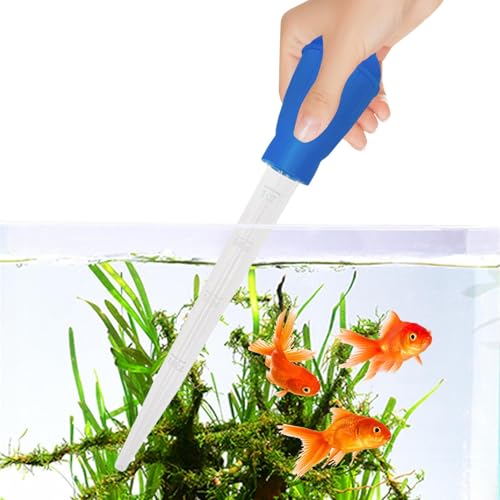 Lange Pipette - 30ml Glass Skala Graduated | PVC Glas Pipette Dropper | Fischfutterspender mit Wasserwechselfunktion | Multifunktionaler Siphon-Tropfer für Riff-Wasserpflanzen, Spinnen, Schlangen und von Xasbseulk