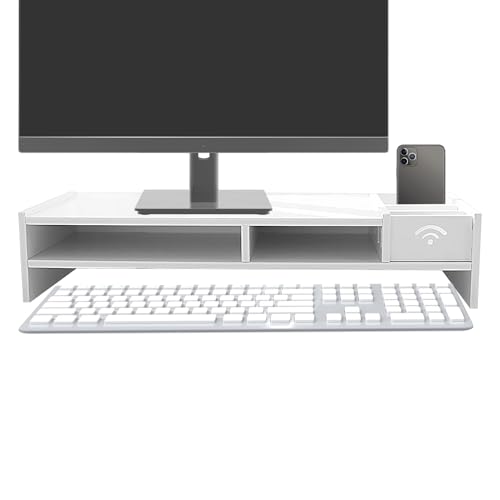 Monitor Riser - Monitore Ständer - Schreibtisch Computerständer | Metall 17 Zoll einstellbare Plattform mit Nicht -Füße Speicherregal für Laptop Workstation TV -Bildschirm Display Desktop Setup Monitor Riser - Monitore Ständer - Schreibtisch Computerständer | Metall 17 Zoll einstellbare Plattform mit Nicht -Füße Speicherregal für Laptop Workstation TV -Bildschirm Display Desktop Setup von Xasbseulk