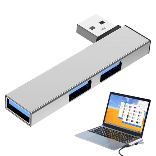 USB 3.0 Hub - USB-A Dock Adapter für Laptop | Verlängerungs-Splitter für Datenübertragung | 5 Gbit/s tragbarer Extender | Erweiterungsdock für Laptop, Desktop, PC von Xasbseulk