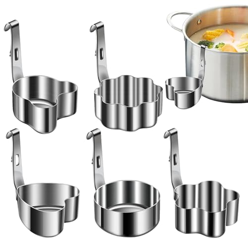 Xasbseulk Eierring, Bratring Für McMuffin & Frühstückssandwich, 5-teiliges Set Antihaft Edelstahl Küchenhelfer Für Burger Brötchen Pfannkuchen Omelett Xasbseulk Eierring, Bratring Für McMuffin & Frühstückssandwich, 5-teiliges Set Antihaft Edelstahl Küchenhelfer Für Burger Brötchen Pfannkuchen Omelett von Xasbseulk