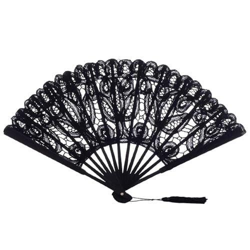 Xasbseulk Handfächer, dekorative Faltfächer - Tragbare faltbare Ventilatoren,Dekorative Spitzenfächer mit Rippen für Auftritte, Tanz, Hochzeit, Kirche, Party und Geschenk Xasbseulk Handfächer, dekorative Faltfächer - Tragbare faltbare Ventilatoren,Dekorative Spitzenfächer mit Rippen für Auftritte, Tanz, Hochzeit, Kirche, Party und Geschenk von Xasbseulk