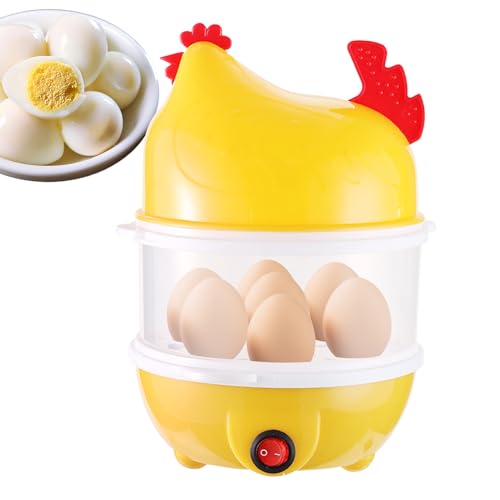 Xasbseulk Hard Boiled Egg Cooker | Doppelschicht Frühstückskocher | Hühnchen-Design Für Kinder Und Erwachsene Haushalt Küche Frühstück Xasbseulk Hard Boiled Egg Cooker | Doppelschicht Frühstückskocher | Hühnchen-Design Für Kinder Und Erwachsene Haushalt Küche Frühstück von Xasbseulk