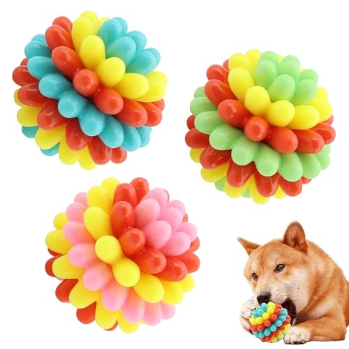 Xasbseulk Hundespielzeug Bälle - Interaktives Kauspielzeug Apportierbälle | Fetch Spiel Training Bewegung Indoor Outdoor Für Mittelklein Groß Hunderassen Welpen Beschäftigungsspielzeug von Xasbseulk