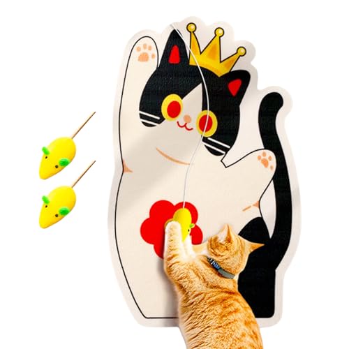 Xasbseulk Kratzbrett Für Katzen | Vertikale Kratzfläche Selbstklebend Stabile Ausführung,Möbelschutz Wandschutz Bei Langeweile Spielzeug Für Drinnen Katzenkratzbrett von Xasbseulk