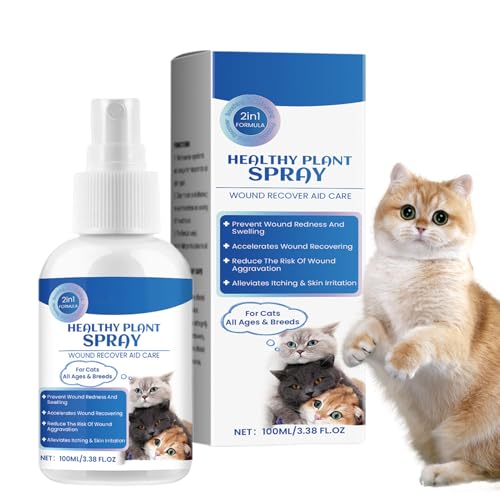 Xasbseulk Linderung juckender Haut bei Katzen, Linderung trockener Haut bei Katzen | 100 ml Katzenspray-Hautpflegeprodukt - Reparaturflüssigkeit für trockene, von Hot Spots von Xasbseulk