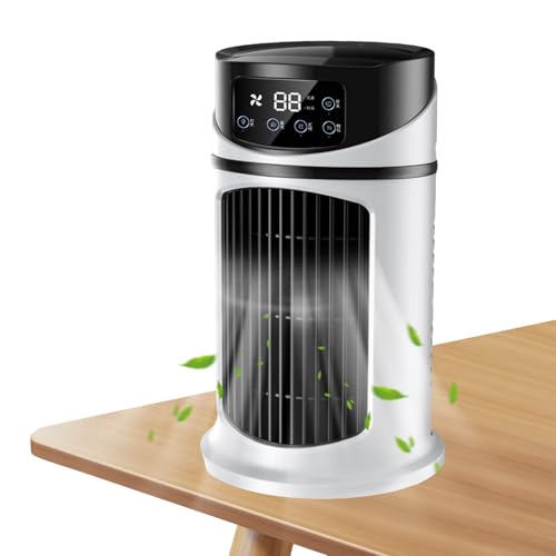 Xasbseulk Tragbarer Luftkühler - Tisch-Wasserkühlventilator | 3-stufiges Kühlgerät Mit Geschwindigkeitsregelung Für Draußen Wohnung Büro Camping Xasbseulk Tragbarer Luftkühler - Tisch-Wasserkühlventilator | 3-stufiges Kühlgerät Mit Geschwindigkeitsregelung Für Draußen Wohnung Büro Camping von Xasbseulk