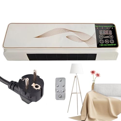 Xasbseulk Wandklimaanlage - Wandklimagerät Und Lüfter Kombigerät - Touch Control Interface Mit Timer Ventilator Kühlen Heizen Für Zimmer Büro Küche von Xasbseulk