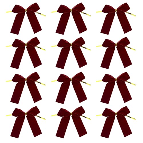 Xasbseulk Weihnachts Schleifen Für Kränze - Outdoor Samtschleifen Deko Schmuck | Handgemachte Bastel Deko Für Garten Innenbereich Vorgarten Haustür Girlanden Geburtstag Hochzeit von Xasbseulk