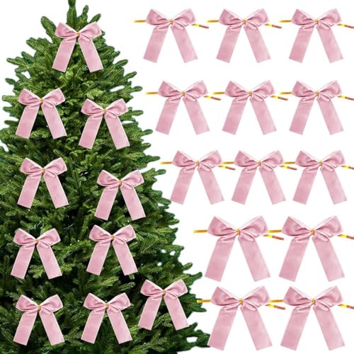 Xasbseulk Weihnachtsbaum Schleifen,Bänder Innen Kränze Deko - Handgemachte Bastel Deko Für Garten Innenbereich Vorgarten Haustür Girlanden Geburtstag Hochzeit von Xasbseulk