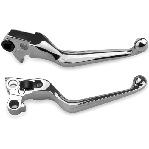 Xastro Chrom Silber Brems- und Kupplungshebel Handhebel Kompatibel mit Harley Sportster 883 1200 Dyna Softail Road King Touring Fat Bob Electra Glide von Xastro