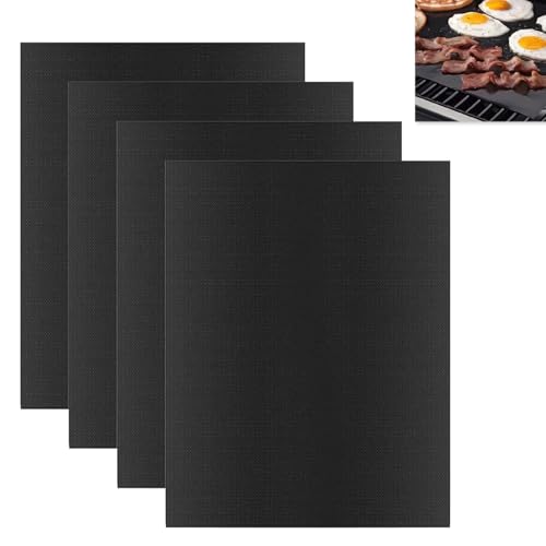 4 Stück Dauerbackfolie für Backofen, Backofenschutzfolie Ofeneinlage Antihaft, Grillmatte Wiederverwendbar Hitzebeständige Unterlage Küche, Teflon Backunterlage Feuerfeste Unterlage für Arbeitsplatte 4 Stück Dauerbackfolie für Backofen, Backofenschutzfolie Ofeneinlage Antihaft, Grillmatte Wiederverwendbar Hitzebeständige Unterlage Küche, Teflon Backunterlage Feuerfeste Unterlage für Arbeitsplatte von Xatgiouy
